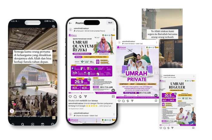 Sosial Media Content & Meta Ads — Umroh Rekivatour
